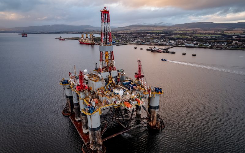 Oil and Gas Rig at Port